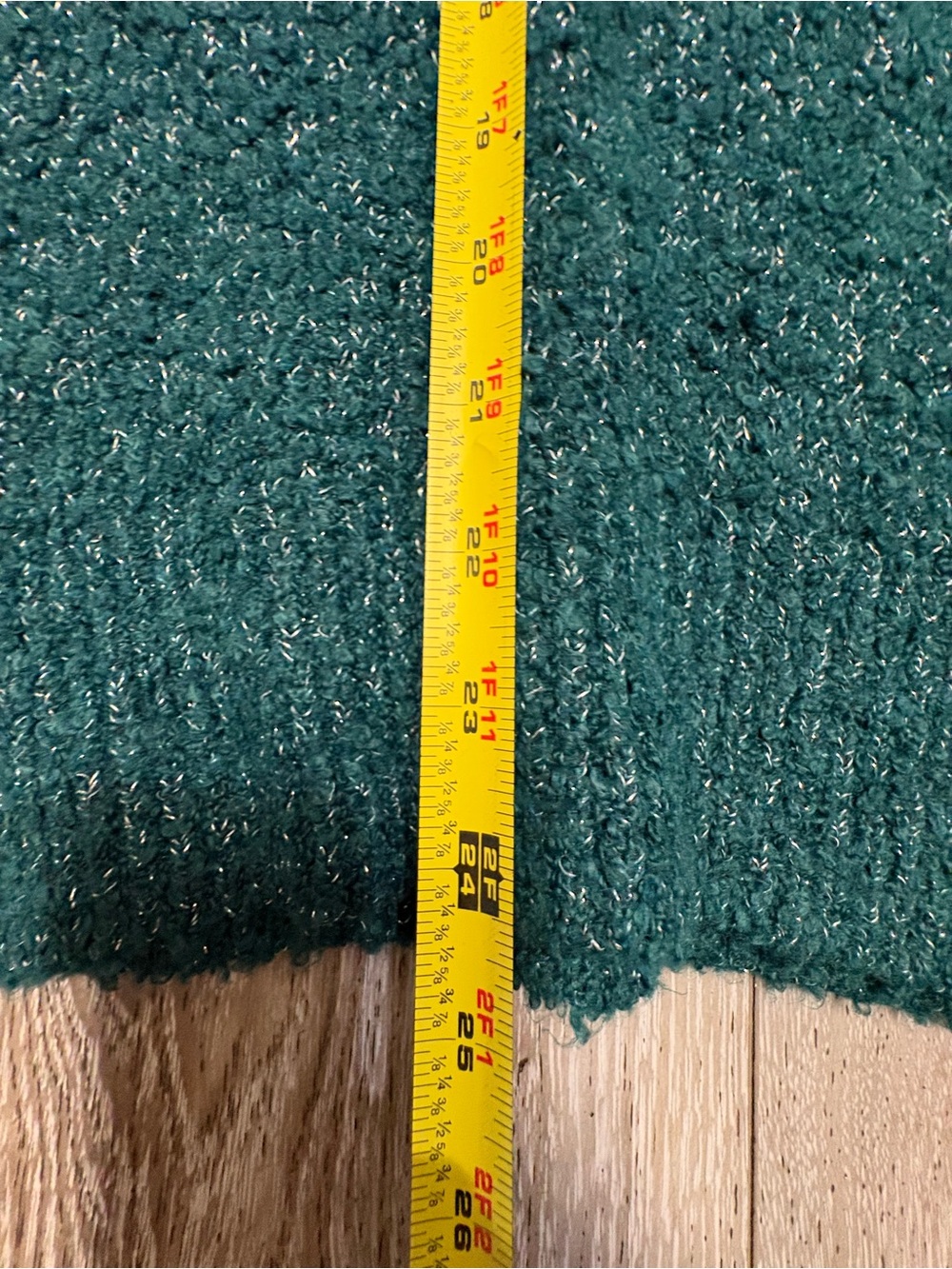 Francesca’s Cozy Teal V-Neck Women’s Sweater - Picture 5 of 10